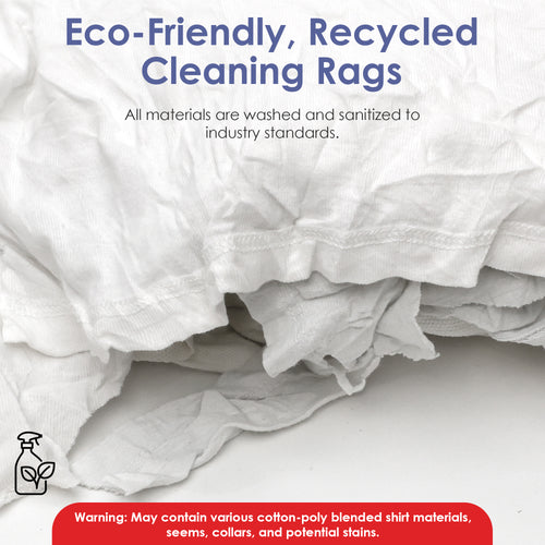 Recycled White T-Shirt Rags