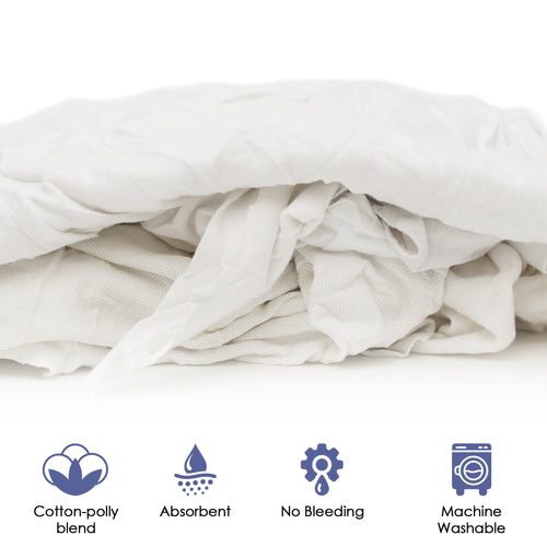 Recycled White T-Shirt Rags
