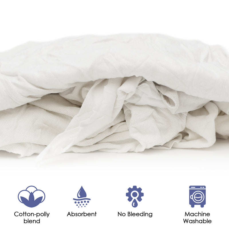Recycled White T-Shirt Rags