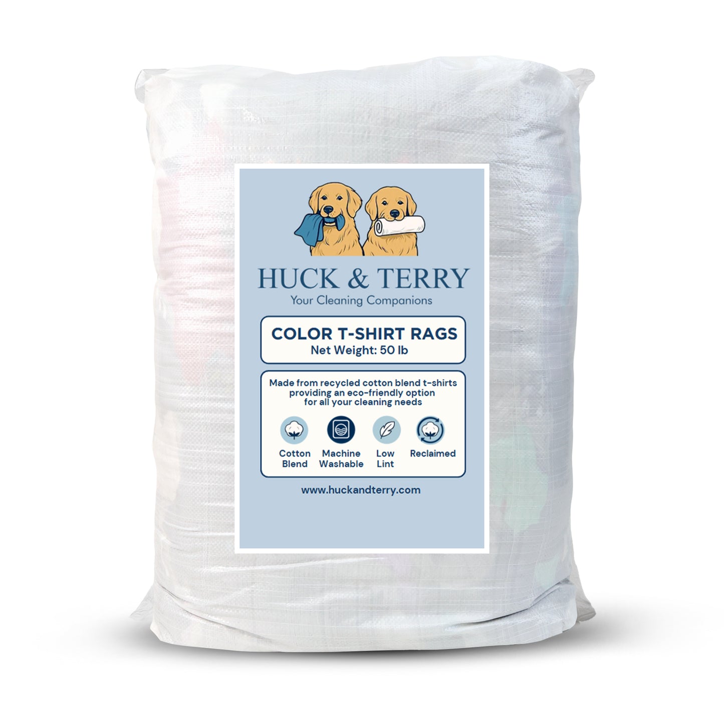 Huck & Terry Color T-Shirt Rags 50 lb Bale