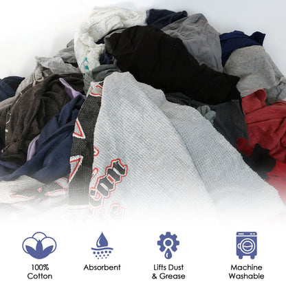 Huck & Terry Color T-Shirt Rags 50 lb Bale