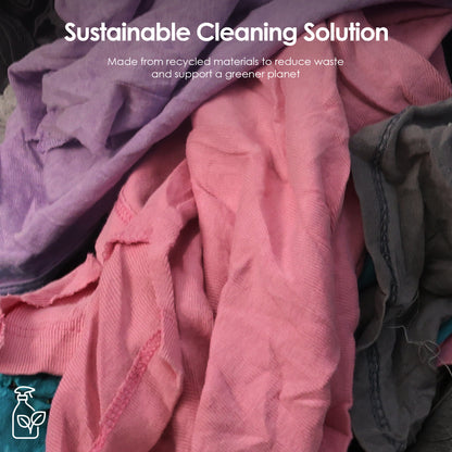 Huck & Terry Color T-Shirt Rags 50 lb Bale