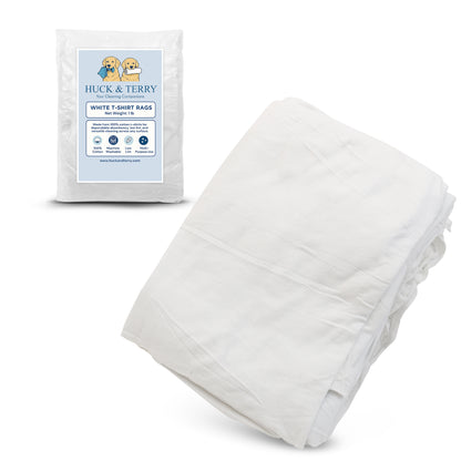 Huck & Terry New White T-Shirt 1 lb Bag