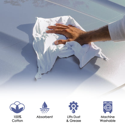 Huck & Terry New White T-Shirt 1 lb Bag