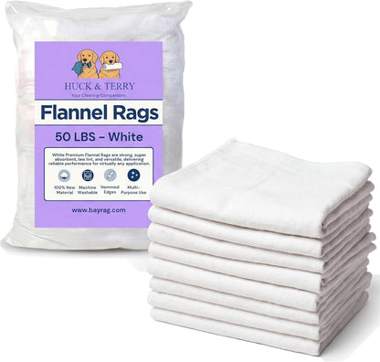 New White Premium Flannel Rags