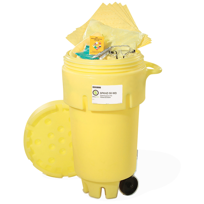 HazMat 50-Gallon Wheeled OverPack Salvage Drum Spill Kit