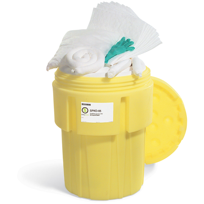 Oil-Only 65-Gallon OverPack Salvage Drum Spill Kit