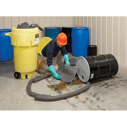 Universal 50-Gallon Wheeled OverPack Salvage Drum Spill Kit