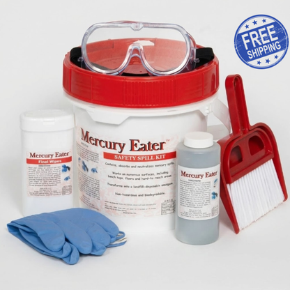 HazMat Mercury Spill Kit 1,000 Gram Overpack - Free Shipping