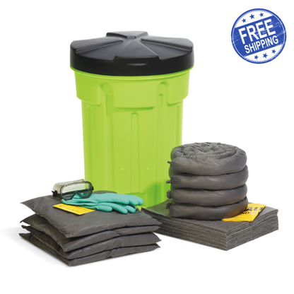 High Visibility Universal 30 Gallon Spill Kit - Free Shipping