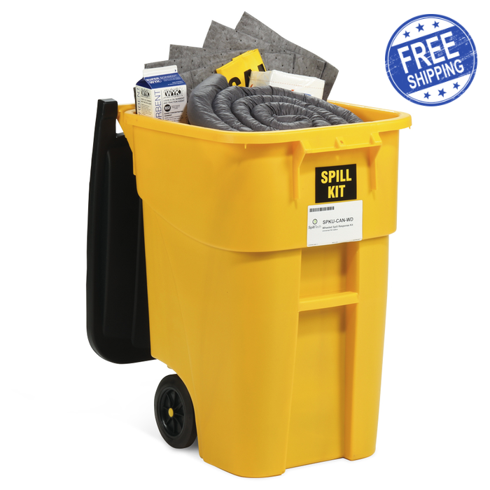 Universal 50-Gallon Wheeled Spill Kit - Free Shipping