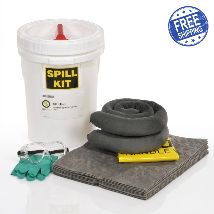 Universal 5-Gallon Bucket Spill Kit - Free Shipping