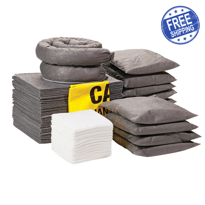 Universal Spill Kit 25 Gallon Cabinet - Free Shipping