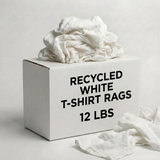 Recycled White T-Shirt Rags